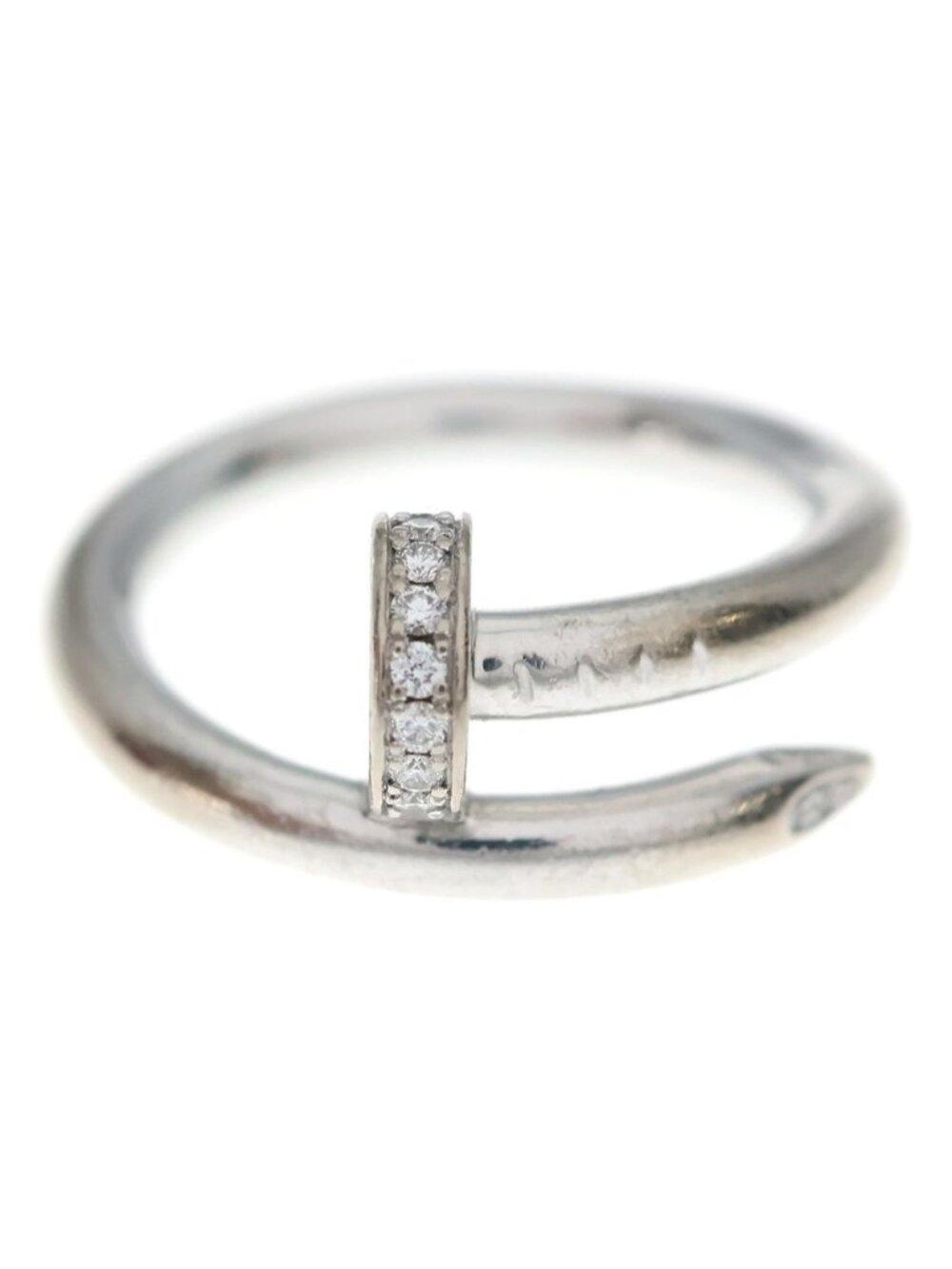 Cartier 18k White Gold Juste un Clou Small Diamond Ring
